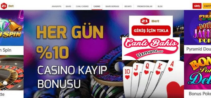 21bet Casino Kayıp Bonusu