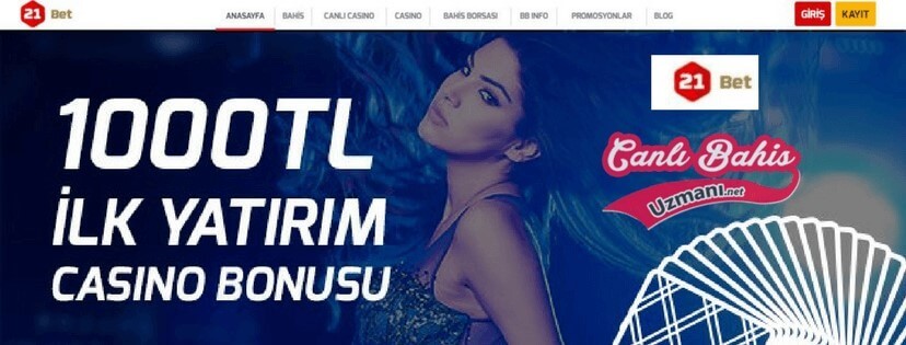 21bet Casino İlk Üyelik Bonusu