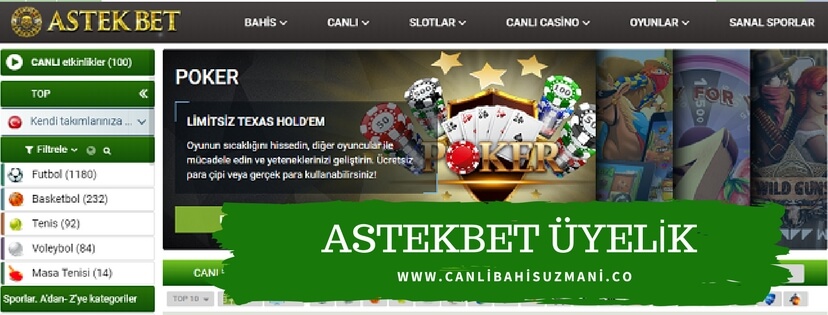 Astekbet Üyelik İşlemleri