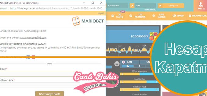 Mariobet Hesap Kapatma
