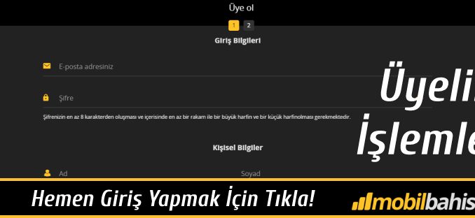 Mobilbahis Hesap Açma