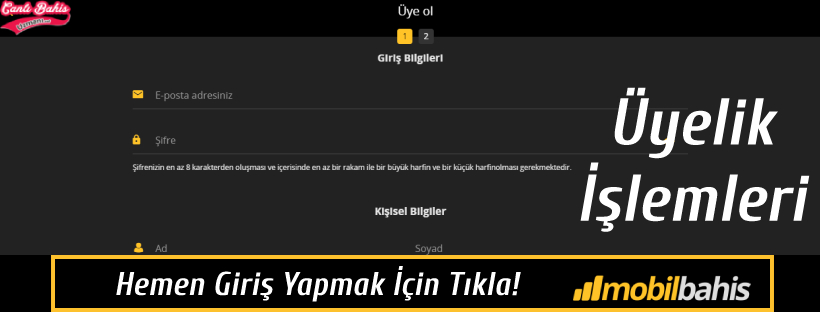 Mobilbahis Hesap Açma