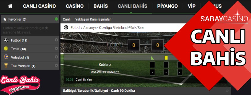 Saraycasino Canlı Bahis