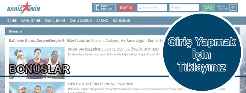 Bahiswin Bonuslar