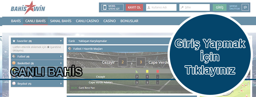 Bahiswin Canlı Bahis