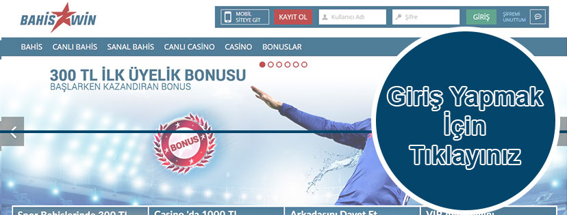 Bahiswin Spor Bahisi Hoşgeldin Bonusu 300 TL