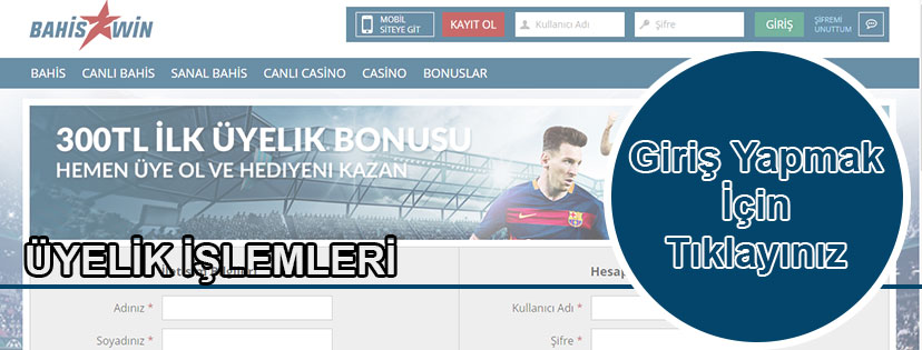 Bahiswin Üyelik İşlemleri